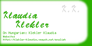 klaudia klekler business card